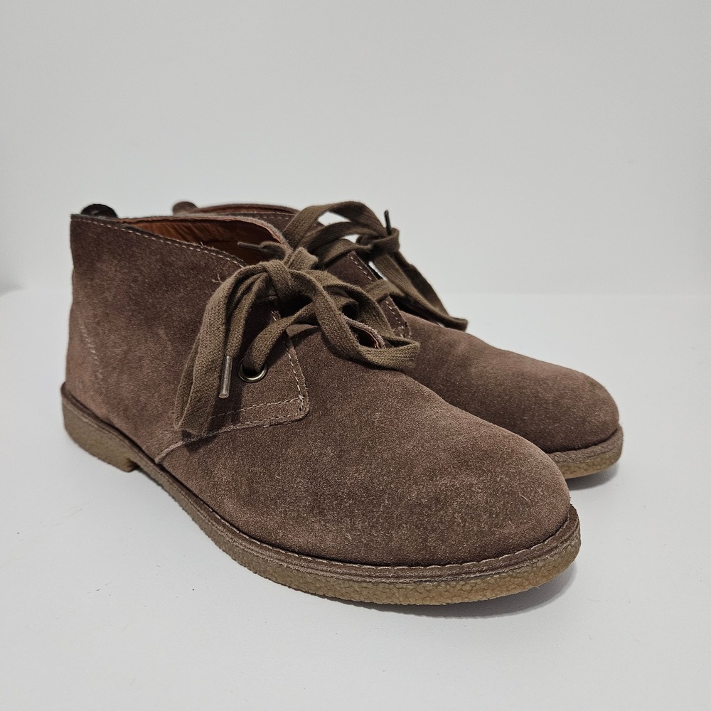 Lucky Brand  Desert Boots Brown Suede Leather Chukka 8.5 Boho Festival Neutral